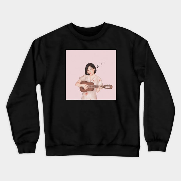 guitar song and girls Crewneck Sweatshirt by PigunnaBilla